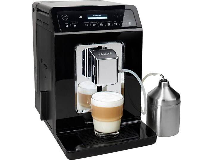KRUPS Kaffeevollautomat EA8918 Evidence , schwarz, B:24cm H:36,3cm T:37,2cm, Kaffeevollautomaten, OLED-Display, 12 Kaffee- und3 Tee-Variationen, 2-Tassen Funktion von Krups