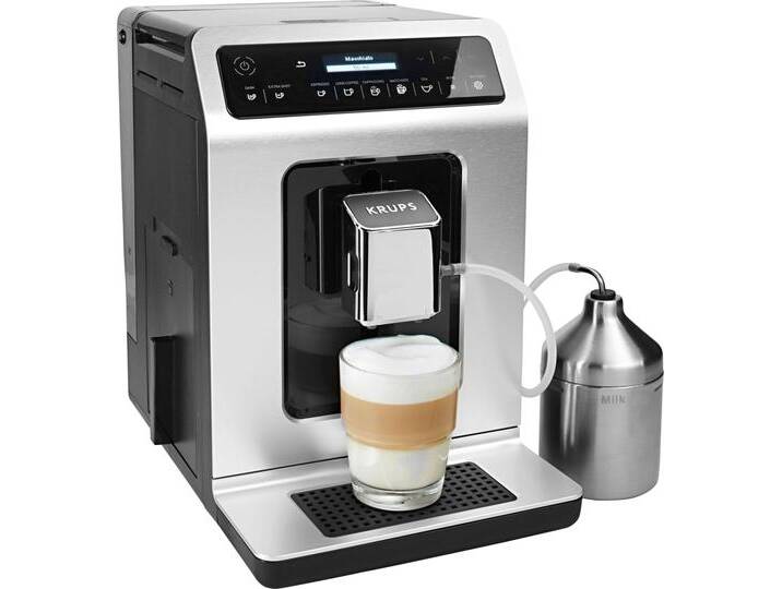 KRUPS Kaffeevollautomat EA891D Evidence , grau (metal), B:24cm H:36,3cm T:37,2cm, Kaffeevollautomaten, 12 Kaffee- und 3 Tee-Variationen, OLED-Display und Touchscreen von Krups