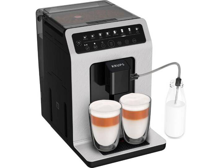 KRUPS Kaffeevollautomat EA897A Evidence ECOdesign , schwarz-weiß (schwarz, weiß in schiefer, optik), B:24cm H:36cm T:37cm, Kaffeevollautomaten, Touch-Steuerung von Krups