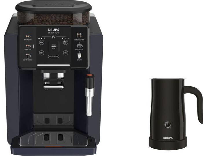 KRUPS Kaffeevollautomat EA910B.23 Sensation Milk Bundle , schwarz, B:24cm H:36,4cm T:34,6cm, Kaffeevollautomaten, mit Krups Milchaufschäumer im Wert von UVP 79,99 KRUPS Kaffeevollautomat EA910B.23 Sensation Milk Bundle , schwarz, B:24cm H:36,4cm T:34,6cm, Kaffeevollautomaten, mit Krups Milchaufschäumer im Wert von UVP 79,99 von Krups