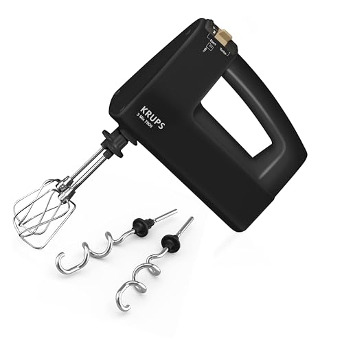 Krups 3Mix 7000 Handmixer 60 Jahre Special Edition | 500 Watt | Knet- und Rührhaken aus Edelstahl | Langes Netzkabel | Zubehörtasche | F6085811 von Krups