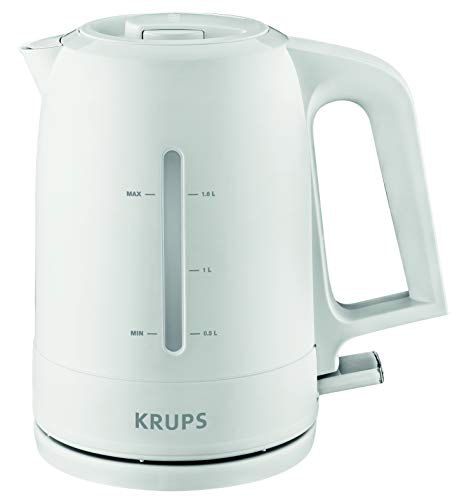 Krups BW2441 Wasserkocher Pro Aroma | 1,6 L Fassungsvermögen | 2.400 W | Beleuchteter Ein-/ Ausschalter | Weiß von Krups