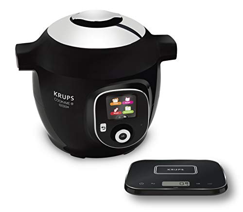 Krups CZ8568 Cook4Me + Grameez Multikocher inkl. vernetzte Küchenwaage | 1600 Watt | 6 Kochstufen | Fassungsvermögen: 6 Liter | kompatibel mit der Cook4Me App | schwarz/grau von Krups