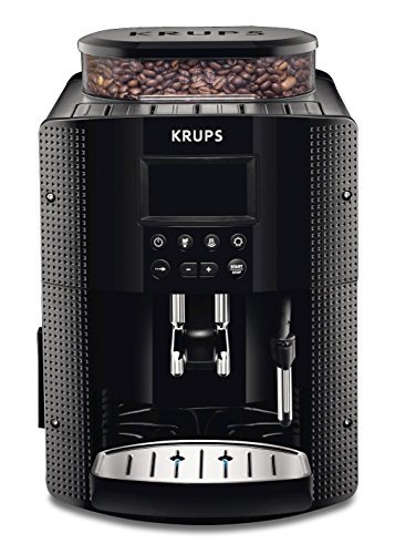 Krups EA8150 Kaffeevollautomat Essential Espresso | 1450 Watt | 1,7 Liter Wassertank | 15 bar | LCD-Display | 3 Temperaturstufen + 3 Mahlgrade | Schwarz von Krups