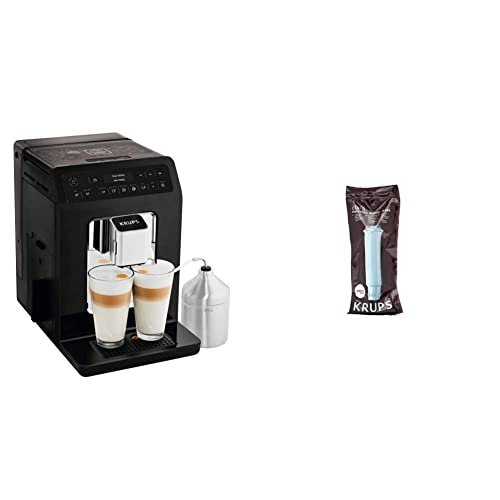 Krups EA8918 Evidence Kaffevollautomat | OLED-Display | 12 Kaffee-Variationen | 3 Tee-Variationen | One-Touch-Cappuccino | 2-Tassen Funktion | schwarz & F 088 01 Wasserfilter f. alle Orchestro-Modelle von Krups