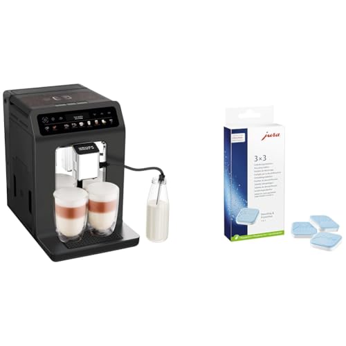 Krups Evidence One Kaffeevollautomat mit Milchschlauch & JURA original - Entkalkungstabletten für 3 Entkalkungsvorgänge - TÜV-zertifizierte Hygiene - 3er-Pack - 61848 von Krups