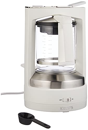 Krups KM4682 Filterkaffeemaschine T8 | 850 Watt | Automatische Abschaltung | 8-12 Tassen | Beleuchteter Ein-/ Ausschalter | Weiß von Krups