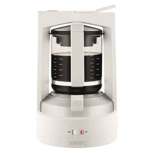 Krups KM4682 Filterkaffeemaschine T8 | 850 Watt | Automatische Abschaltung | 8-12 Tassen | Beleuchteter Ein-/ Ausschalter | Weiß von Krups