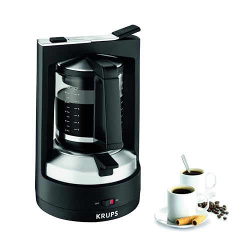 Krups Filterkaffeemaschine T8, 850 Watt, automatische Abschaltung, 8-12 Tassen, 1L Fassungsvermögen, permanenter Filter, beleuchteter Ein-/ Ausschalter, benutzerfreundlich, schwarz, KM4689 Krups Filterkaffeemaschine T8, 850 Watt, automatische Abschaltung, 8-12 Tassen, 1L Fassungsvermögen, permanenter Filter, beleuchteter Ein-/ Ausschalter, benutzerfreundlich, schwarz, KM4689 von Krups
