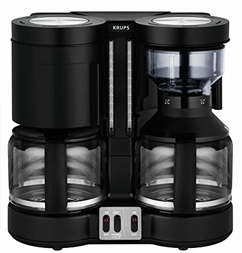 Krups KM8508 Duothek Plus Doppel-Kaffeeautomat, Kunststoff, 20 Unknown_Modifier, Schwarz von Krups
