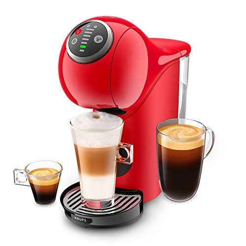 Krups KP3405 NESCAFÉ Dolce Gusto Genio S Plus Kapselmaschine | Espresso Boost | Temperaturauswahl | Heiß- & Kaltgetränke | 15 bar Pumpendruck | 0,8l Wassertank | 1500 Watt | Farbe Rot von NESCAFÉ DOLCE GUSTO