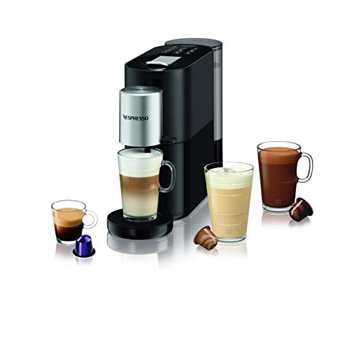 KRUPS NESPRESSO XN890831WP Atelier Kaffeemaschine Schwarz 1 L Hoher Pumpendruck 19 Bar Bietet Hervorragende Qualität Direkte Auswahl Tasten Für 9 verschiedene Getränke Exklusive Milchschäumtechnik von KRUPS