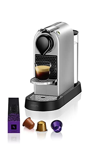 Krups Nespresso XN741B Kaffeemaschine | Freistehende Espressomaschine | Automatische Abschaltung | 1 Liter Wassertank | 1260 Watt | Silber von Krups Nespresso