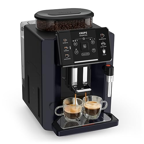 Krups Sensation C50 Kaffeevollautomat, benutzerfreundlich, pflegeleicht, Beleuchtungswarnungen, bequeme Reinigung, benutzerdefinierte Einstellungen EA910B10 von Krups