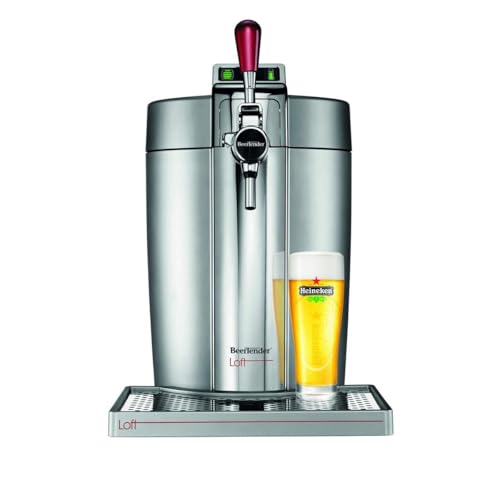 Krups VB700E00 Beertender Loft Edition Bierzapfgerät, Silber/Chrom von Krups