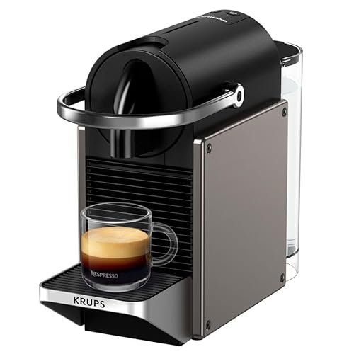 Krups XN306TK Nespresso Pixie Titan, Espressomaschine, programmierbare Rezepte, 2 Längen, automatische Abschaltung, 1260 W, 0,7 Liter von Krups