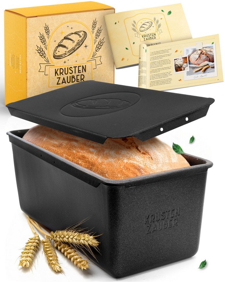 Krustenzauber Brotbackform KRUSTENZAUBER Gusseisen Topf zum Brotbacken & andere Brotbackformen von Krustenzauber