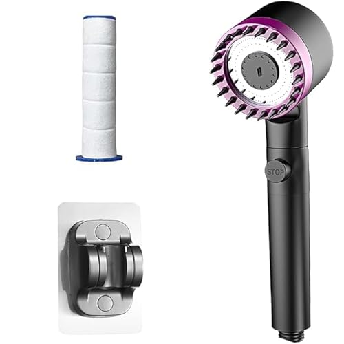 Duschkopf mit Filter, Hochdruck Handbrause mit 4 Strahlarten, Duschsparkopf Wassersparend mit Stoppfunktion, Sparduschkopf für Hartes Wasser, Rest-Chlor, Bakterien Duschkopf mit Filter, Hochdruck Handbrause mit 4 Strahlarten, Duschsparkopf Wassersparend mit Stoppfunktion, Sparduschkopf für Hartes Wasser, Rest-Chlor, Bakterien von Kryvella