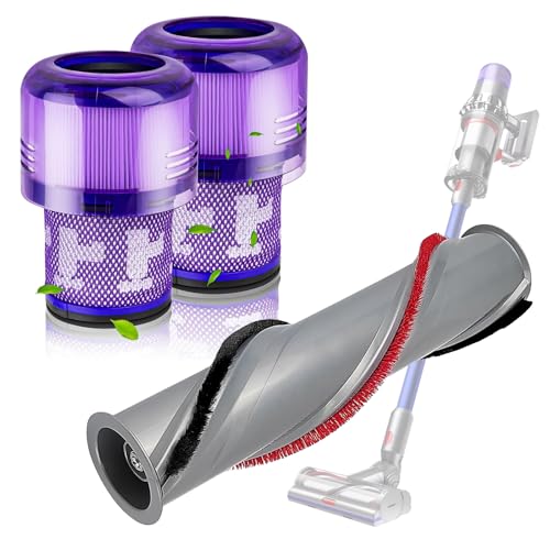 Ersatzteile Filter für Dyson V11, Bürste für Dyson V11 Series Staubsauger, Ersatzbürste Zubehör für V11 Staubsauger Mit 2 Ersatzfilter, für Teppiche und Harte Böden von Kryvella