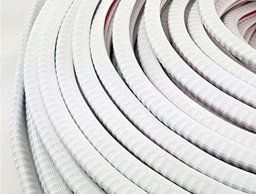 SMI-Kantenschutzprofil KS1-2W für 1-2mm PVC mit Stahleinlage Weiß selbstklemmend ohne Kleber - Kantenschutz, Kederprofil, Kantenprofil, Kantenschutzleiste für Autotüren, Bleche (5 m) von SMI