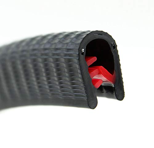KS3-6S Kantenschutzprofil von SMI-Kantenschutzprofi - PVC Gummi Klemmprofil - Stahleinlage - Kantenschutz - Schwarz - einfache Montage, selbstklemmend ohne Kleber Klemmbereich 3-6 mm (100 m, schwarz) von SMI