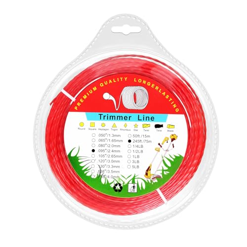 .095 Trimmerfaden 49-16-2713 Ersatz-Milwaukee Unkrautfresserfaden Milwaukee Rasentrimmerfaden Milwau-kee Unkrautfresser-Aufsätze 2725-20, passend für die meisten Gas- und Standard-Trimmerköpfe – 7,6 m .095 Trimmerfaden 49-16-2713 Ersatz-Milwaukee Unkrautfresserfaden Milwaukee Rasentrimmerfaden Milwau-kee Unkrautfresser-Aufsätze 2725-20, passend für die meisten Gas- und Standard-Trimmerköpfe – 7,6 m von Kscjdg