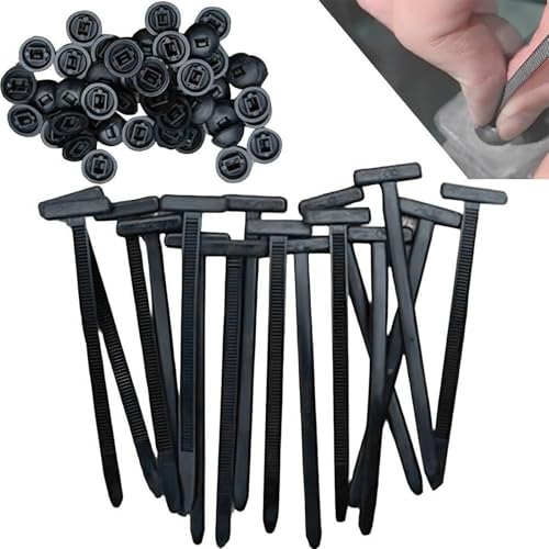 Universal-Kabelbinderschnallen aus Nylon, Schnellverschluss-Reißverschluss-Clips für Autos, robuste selbstsichernde Verschlüsse und Anti-Diebstahl-Nieten für Auto-Kühlerlüfter, Drahtmanagement von Ksheria