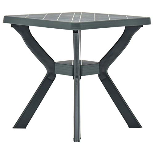 Kshzmoto Klappbarer Gartentisch aus Kunststoff, Freizeit-Gartentisch im Freien, Familientisch 70 x 70 x 72 cm grün von Kshzmoto