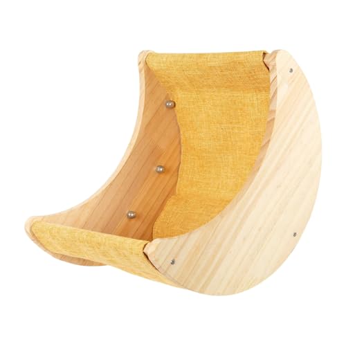Holz-Katzen-Fenstersitz-Hängematte mit 4 starken Saugnäpfen, montiertes Haustierbett für den Innenbereich, hält bis zu 22,7 kg Sitzstange von Ksikdeg