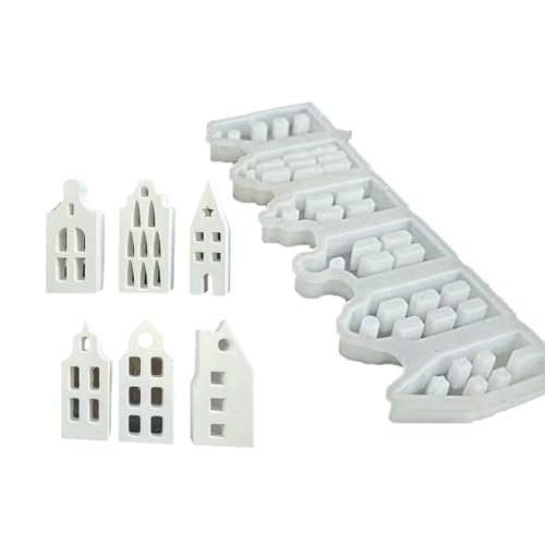 Home Decoration Form Silikonschmuck Machen Schimmel Aushöhlte Miniaturhaus Form Gips Adorment Formschmuck Werkzeug von Ksikdeg