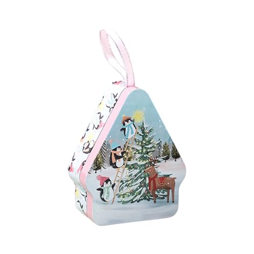 Ksikdeg Dekorative Metall-Süßigkeiten-Box mit Urlaubsmotiv, Aufbewahrungsbox für Verpackung und Zuhause, Aufbewahrungslösung, Cartoon-Design, Urlaubsdekoration von Ksikdeg