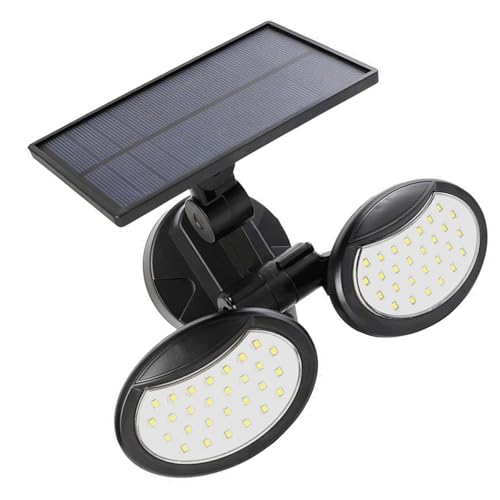 Ksikdeg Doppelkopf Scheinwerfer Freien 56 LED Bewegungssensoren Solarleuchte Sicherheitsverlostung Leuchten Für Vordertür Yard Garten Garage Outdoor Bewegungssensor Solar Solar von Ksikdeg
