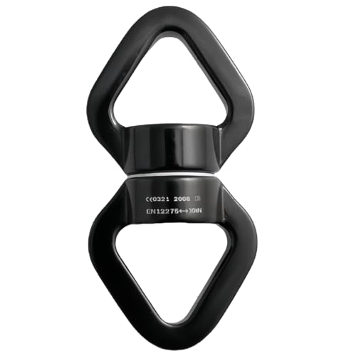 Ksikdeg Kletterwirbel, 30 kN, 360 Grad drehbar, Seil-Drehgelenk, Verbinder, versiegelte Lager, Wirbel für Kletterhängematte Ksikdeg Kletterwirbel, 30 kN, 360 Grad drehbar, Seil-Drehgelenk, Verbinder, versiegelte Lager, Wirbel für Kletterhängematte von Ksikdeg