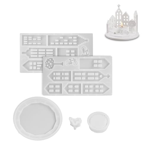 Silikonform Harzhäuser Und Kerzenhalter Formen Multifauntales Handwerk Vorräte Für Handwerksprojekte Und Dekoration von Ksikdeg