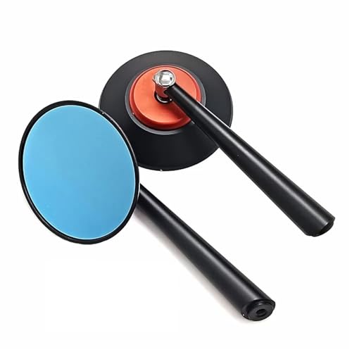 Ksjosji CNC-Aluminium-mehrfarbiger Runder Motorrad-Rückspiegel, Universelle Motorrad-Ausstattung, 8 Mm/10 Mm Seitenspiegel Motorrad Rückspiegel(Red) von Ksjosji