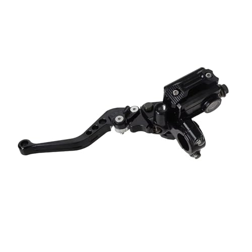 Ksjosji Kupplungshebel Aluminium Roller Einstellung Motorrad 7/8 "22mm CNC Hauptzylinder Hebel Hydraulische Bremspumpe Kupplung Griff Lenker Bremskupplungshebel Zubehö(Black Left) von Ksjosji