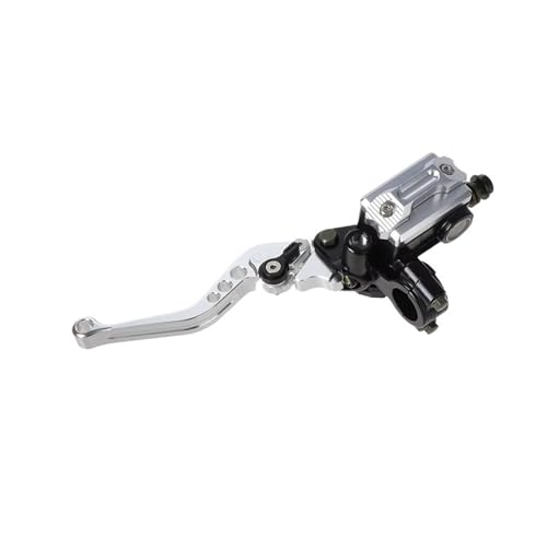 Ksjosji Kupplungshebel Aluminium Roller Einstellung Motorrad 7/8 "22mm CNC Hauptzylinder Hebel Hydraulische Bremspumpe Kupplung Griff Lenker Bremskupplungshebel Zubehö(Silver Left) von Ksjosji