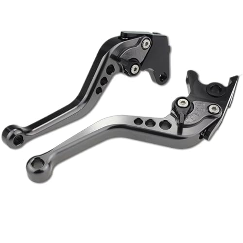 Ksjosji Kupplungshebel Für Keeway RKF 125 CNC Motorrad Bremskupplungshebel Aluminium Einstellbarer Bremshebel Kupplungsgriff Bremskupplungshebel Zubehö(Short Gray) von Ksjosji