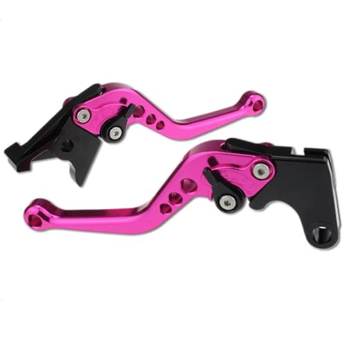 Ksjosji Kupplungshebel Für Keeway RKF 125 CNC Motorrad Bremskupplungshebel Aluminium Einstellbarer Bremshebel Kupplungsgriff Bremskupplungshebel Zubehö(Short Pink) von Ksjosji
