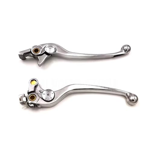 Ksjosji Kupplungshebel Motorrad-Bremskupplungshebel für Suzuki GSF1200 GSF1250 GSX1300R Hayabusa GSX650F DL1000 V-Strom 1998–2022 Bremskupplungshebel Zubehö(Silver 1 Pair) von Ksjosji