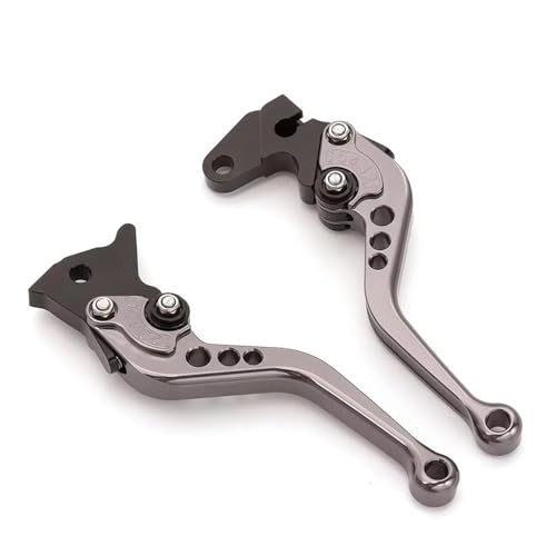 Ksjosji Kupplungshebel Motorradbremskupplungshebel Aluminiumhebel für YFM 700 für Raptor 700R 2007–2023 2008 2009 2010 2011 2012 2013 2014 Bremskupplungshebel Zubehö(Short Gray) von Ksjosji