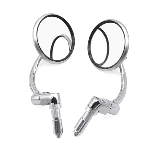 Ksjosji Motorrad Chrom Aluminium Universal 7/8 "22mm Griff Bar End Seite Rückansicht Spiegel Scooter Bike Motorrad Rückspiegel Ksjosji Motorrad Chrom Aluminium Universal 7/8 "22mm Griff Bar End Seite Rückansicht Spiegel Scooter Bike Motorrad Rückspiegel von Ksjosji