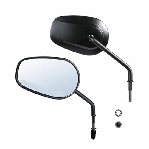 Ksjosji Motorrad Hinten Seite Spiegel Rückspiegel Für Touring Sportster 883 Road King Fatboy Softail Bobber Chopper Street Glide Dyna Motorrad Rückspiegel(Matte Black) von Ksjosji