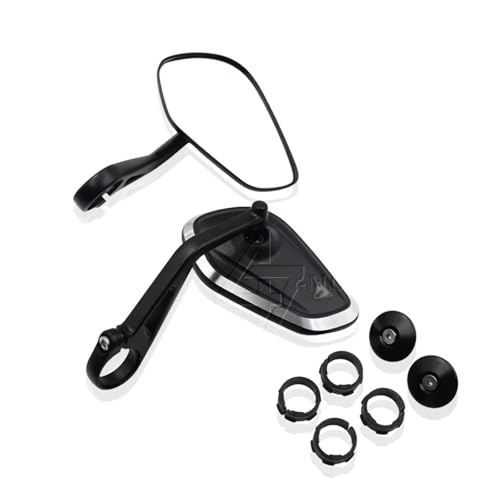 Ksjosji Motorrad Lenker Rückspiegel Lenkerendenspiegel Für Daytona 675 Bobber T120 Street Trident 660 Motorrad Rückspiegel(Diamond Logo) von Ksjosji