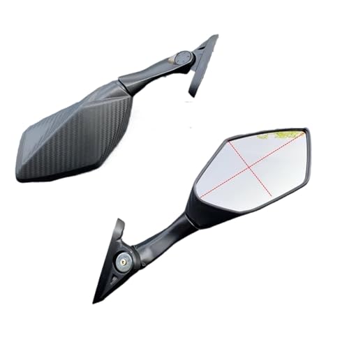 Ksjosji Motorrad Motorrad Klappbare Seitenspiegel Toter Winkel Rückspiegel Abdeckkappe Für YZF R3 R25 2015-2018 Für YZF-R3 YZF-R25 Motorrad Rückspiegel(B) von Ksjosji