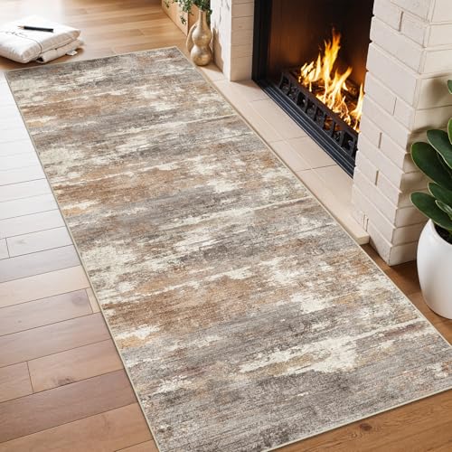 Waschbarer Küchenläufer für Flur, weich, rutschfest, niedriger Flor, dünner Bodenteppich für Eingangsbereich, Schlafzimmer, Badezimmer, Nachttisch, Innenbereich, Braun, Ziegelstein, 5 x 15 cm Waschbarer Küchenläufer für Flur, weich, rutschfest, niedriger Flor, dünner Bodenteppich für Eingangsbereich, Schlafzimmer, Badezimmer, Nachttisch, Innenbereich, Braun, Ziegelstein, 5 x 15 cm von Ksrau