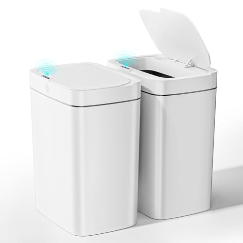 Kssvzz 2er Set Mülleimer mit Sensor, 2x18L Elektrischer Mülleimer aus Kunststoff, Wasserdicht mit Automatischer Deckel für Küche, Badezimmer, Wohnzimmer, Büro Kssvzz 2er Set Mülleimer mit Sensor, 2x18L Elektrischer Mülleimer aus Kunststoff, Wasserdicht mit Automatischer Deckel für Küche, Badezimmer, Wohnzimmer, Büro von Kssvzz