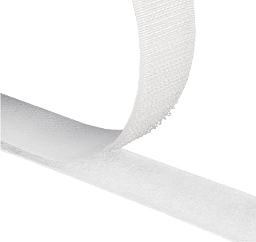 Klettband Selbstklebend, Klettverschluss selbstklebend doppelseitig, in weiß Klettband Selbstklebend Extra Stark Länge, Breite, Farbe wählbar (weiß; 100 mm x 1 m) von Kstar