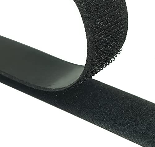 Klettband Selbstklebend, Klettverschluss selbstklebend doppelseitig, in schwarz Klettband Selbstklebend Extra Stark Länge, Breite, Farbe wählbar (schwarz, 100 mm x 3 m) von Kstar