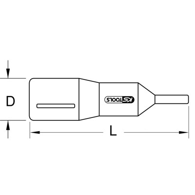 1/2" Bit-Stecknuss mit Schutzisolierung für Innensechskant-Schrauben, 4mm,118mm lang 1/2" Bit-Stecknuss mit Schutzisolierung für Innensechskant-Schrauben, 4mm,118mm lang von Kstools